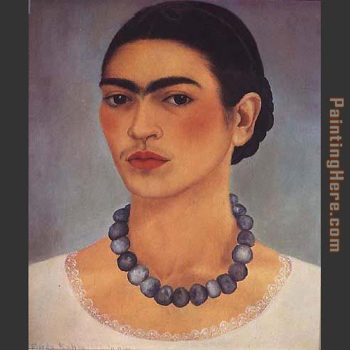 Frida Kahlo Self Portrait with Necklace